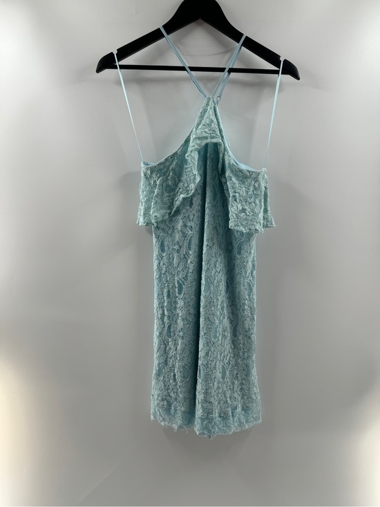 Francesca's Collections Dresses & Skirts - Francesca's Light Blue Lace Cold Shoulder Mini Dress – Women's Small
